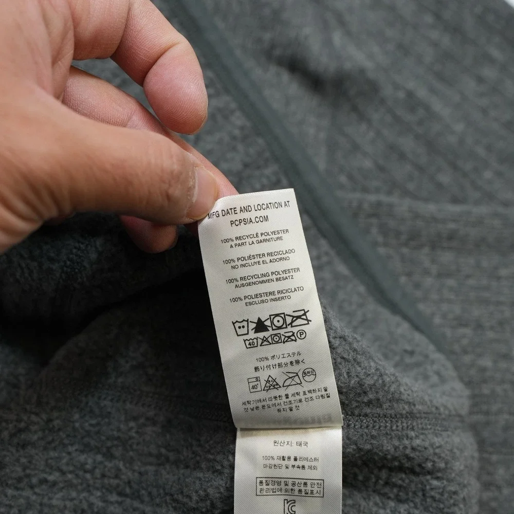 Patagonia Better Sweater rib knit 1/4 zip Gray Fleece Mens Sz Large Embroidered‎